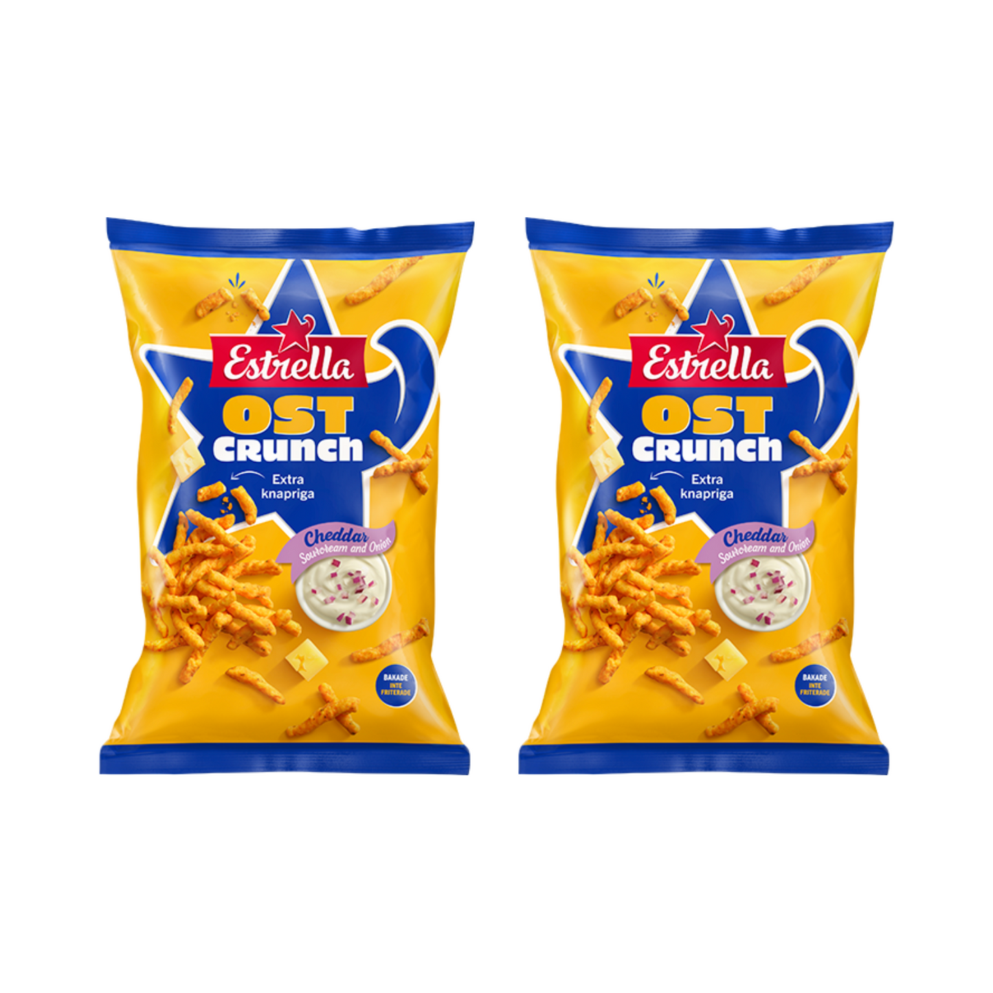 Cheddar & Sour Cream Crunchy Cheese 200g By Estrella