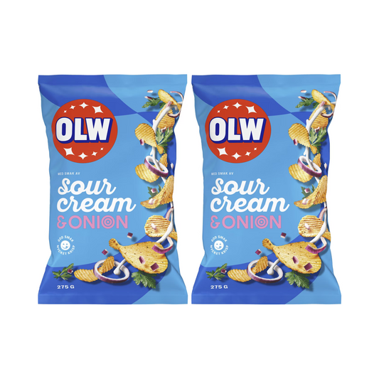 Sourcream & Onion Chips 275g By OLW