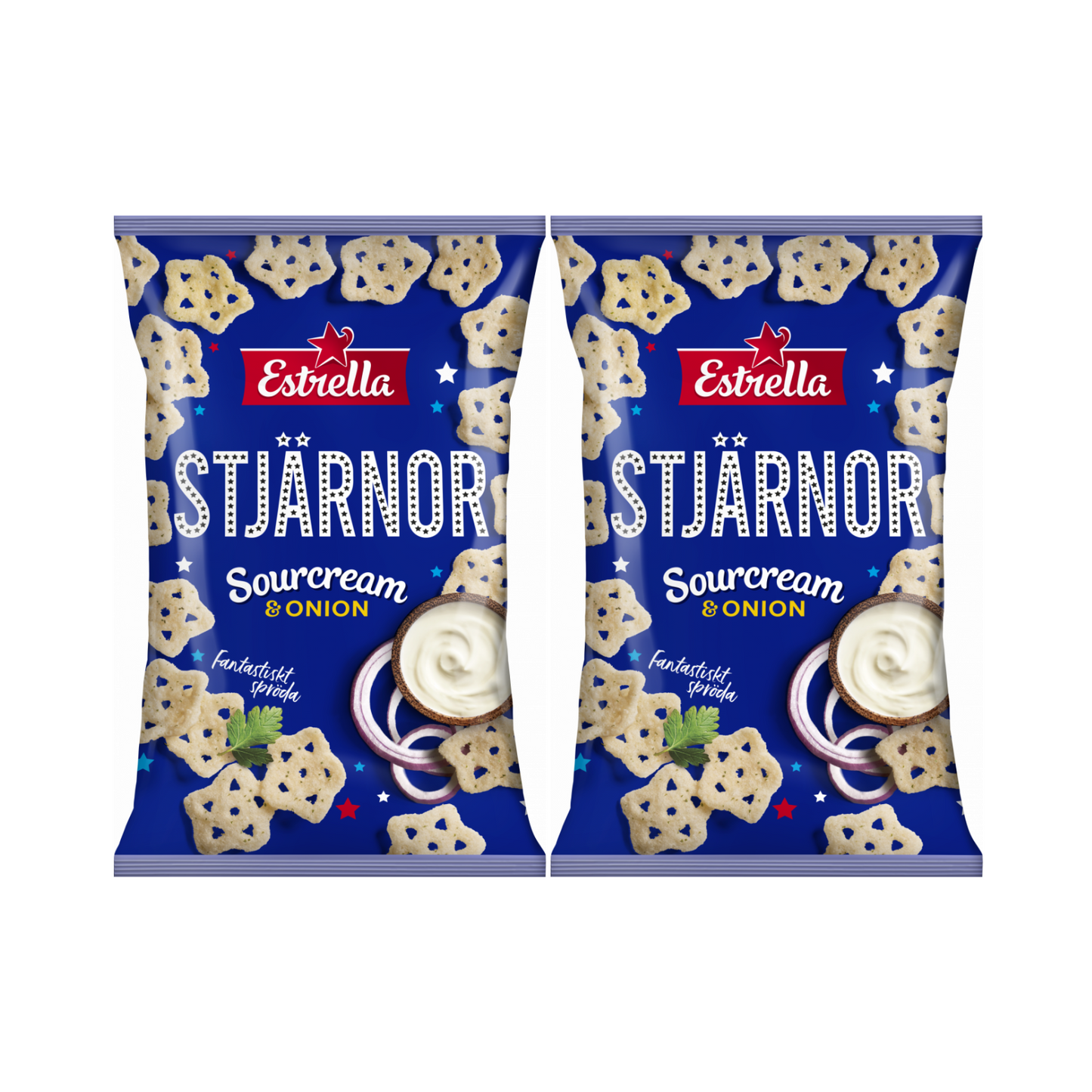 Stars Sour Cream & Onion 100g By Estrella
