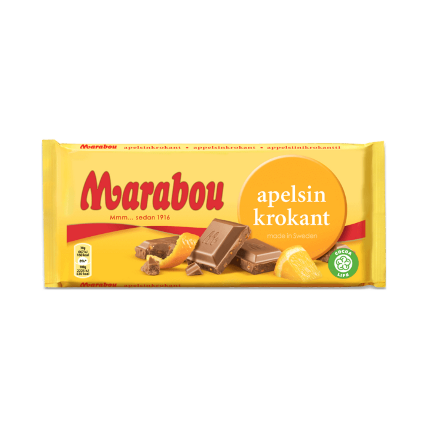 Marabou Orange Chocolate Bar 200g