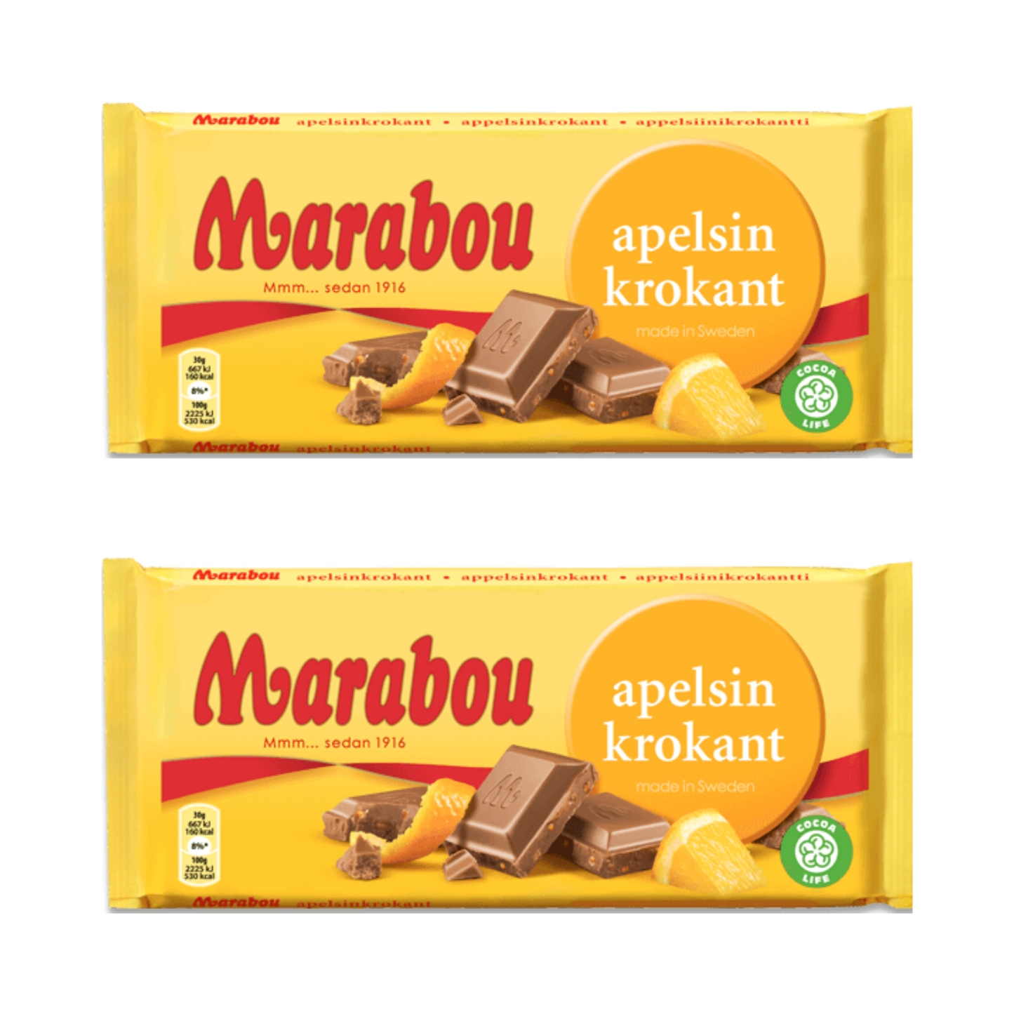 Marabou Orange Chocolate Bar 200g
