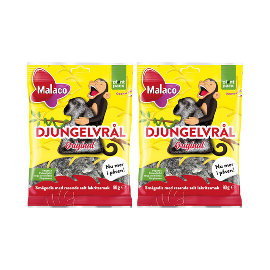 Djungelvrål Salt Licorice 90g By Malaco