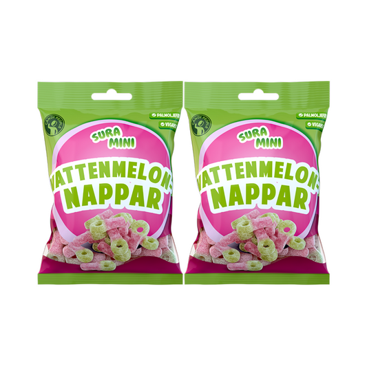 Sour Watermelon Bottle Gummies – 70g Candy People Fruity Chewy Gummies