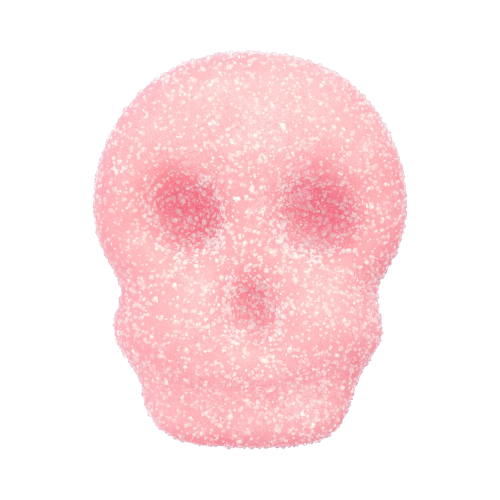 Fruity Strawberry Foam Skulls 1 Kg