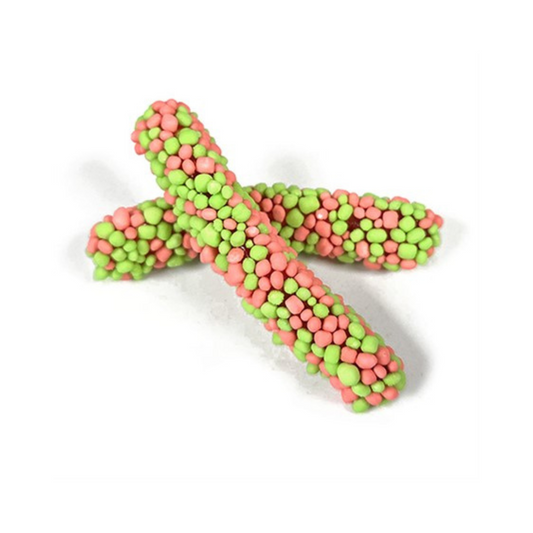 Geeks Worms Green & Pink Sour Candy – Fruity Chewy Gummy Worms