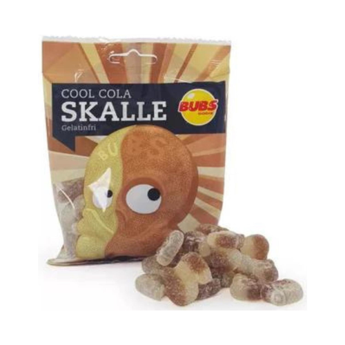 Bubs Cool Cola Skulls Candy – Whole Box 16 x 90g Swedish Gummies