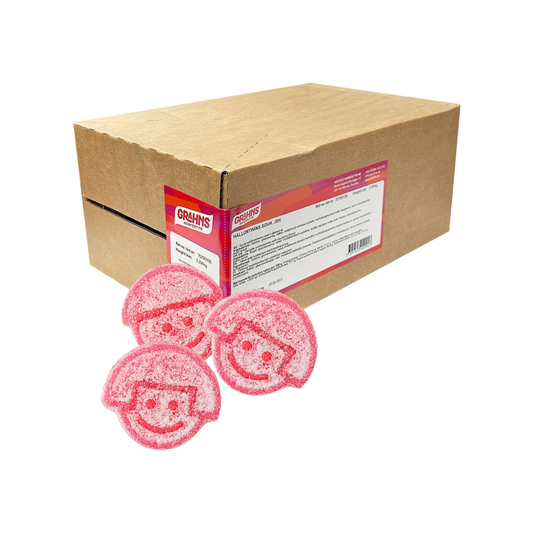 Grahns Sour Raspberry Twin Candy – Fruity Chewy Swedish Sour Gummies