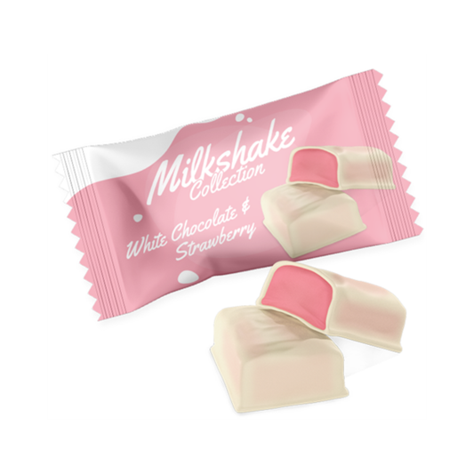 White Chocolate & Strawberry Milkshake Bars 2 Kg