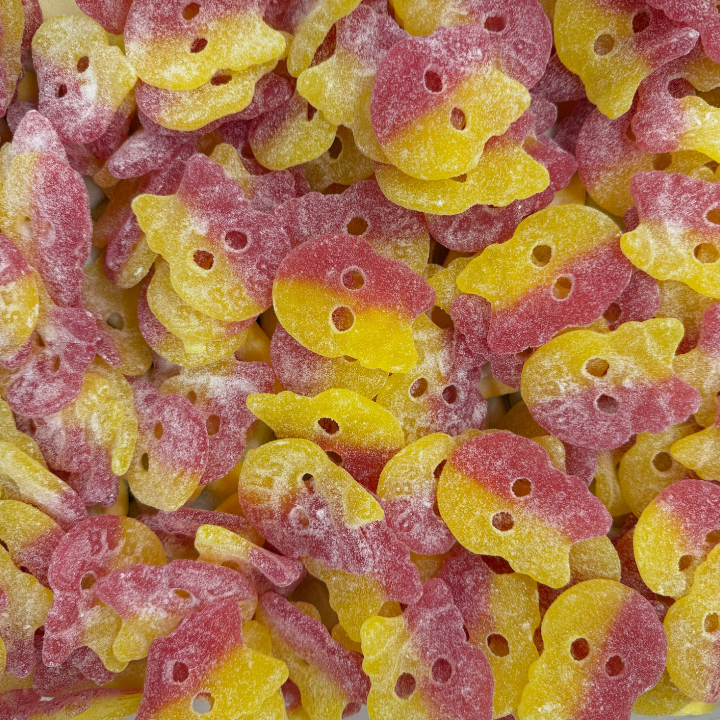 BUBS Lemon Raspberry Skull – Vegan Swedish Sour Berry Candy