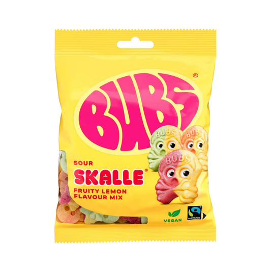 Whole Box Bubs Fruity Lemon Mix Skulls 16 x 90g