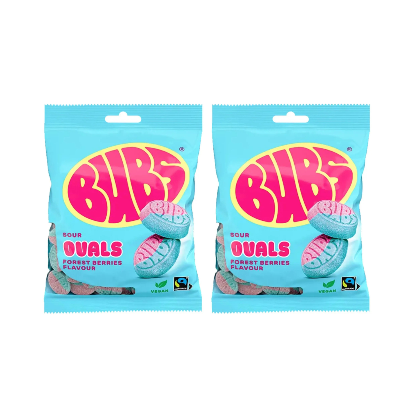 Bubs Raspberry & Blueberry Sour Ovals 90g