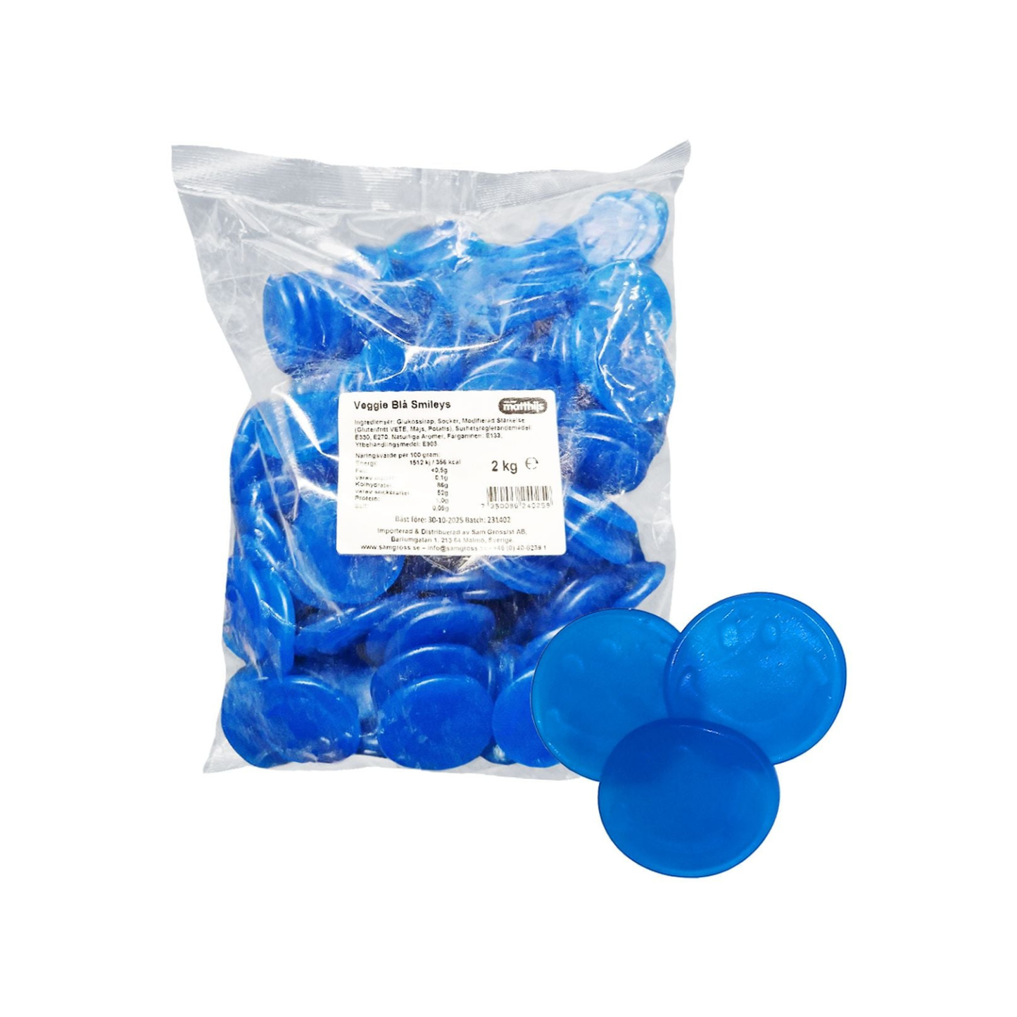 Blue Smiley Gummies