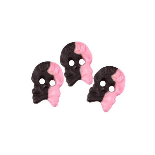 Whole Box Bubs Raspberry Licorice Skulls 2.8kg