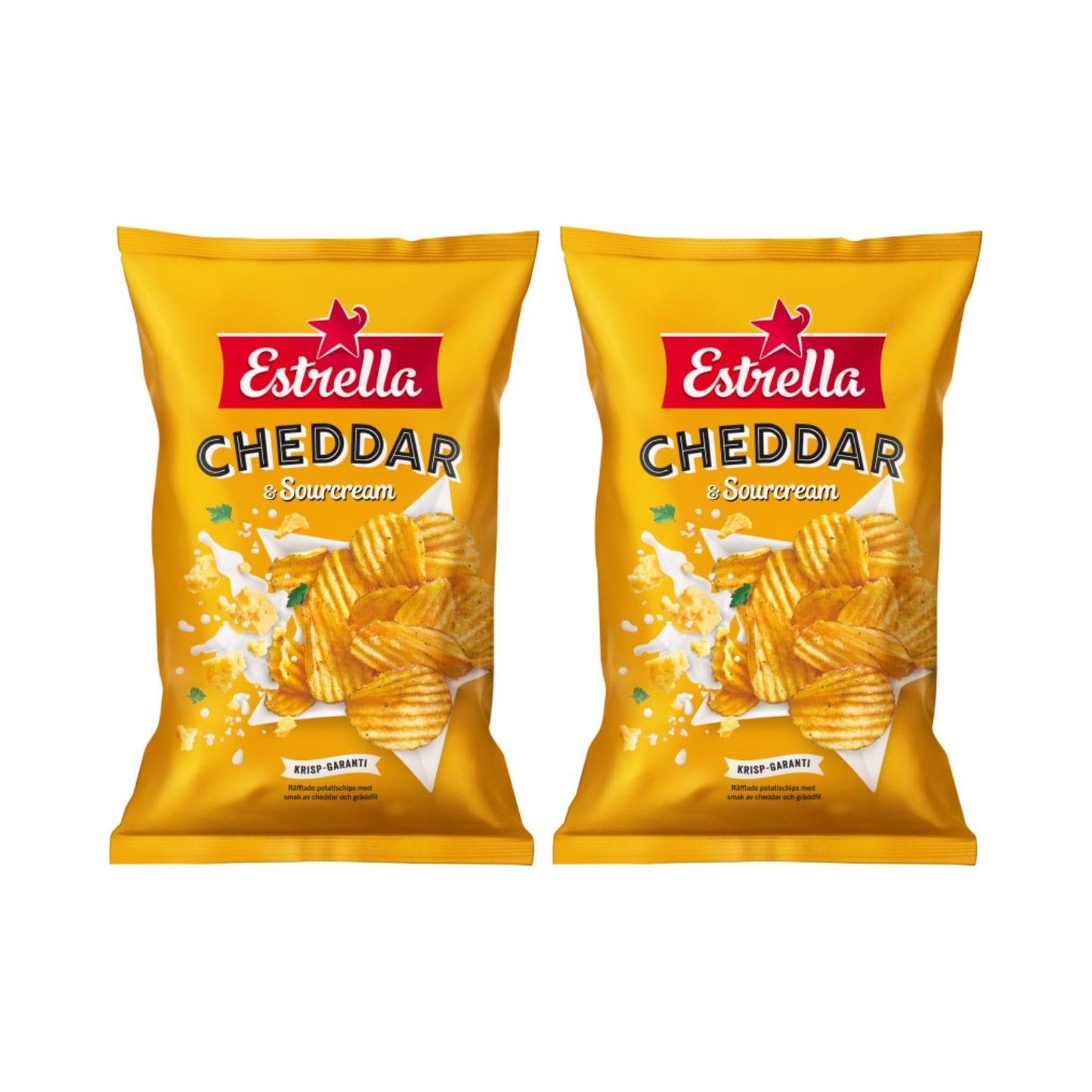 Cheddar & Sour Cream Chips 275g By Estrella