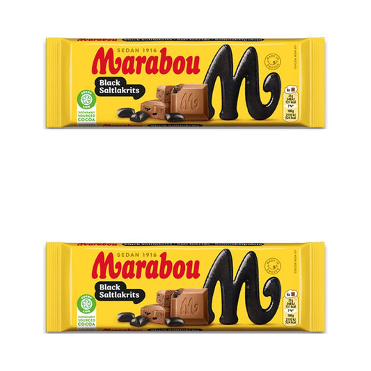 Black Licorice Chocolate with Sea Salt 100g By Marabou