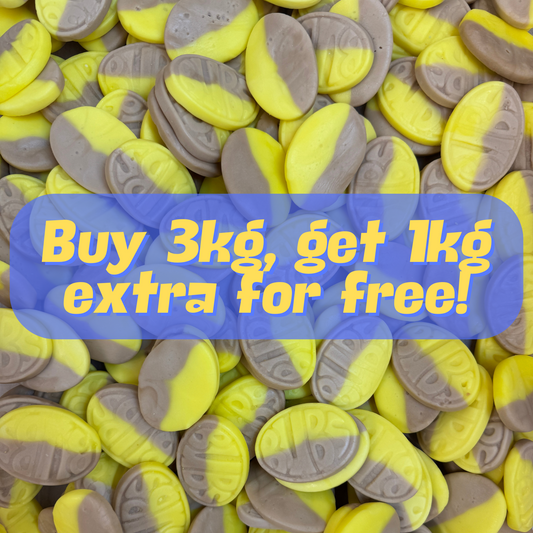 Bubs Banana Ovals Buy 3kg, get 1kg extra for free!