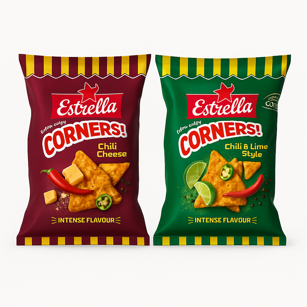 Deal of the Week – Estrella Corners Chips Bundle: Chili Cheese & Chili Lime – Scandinavian Snack Pack