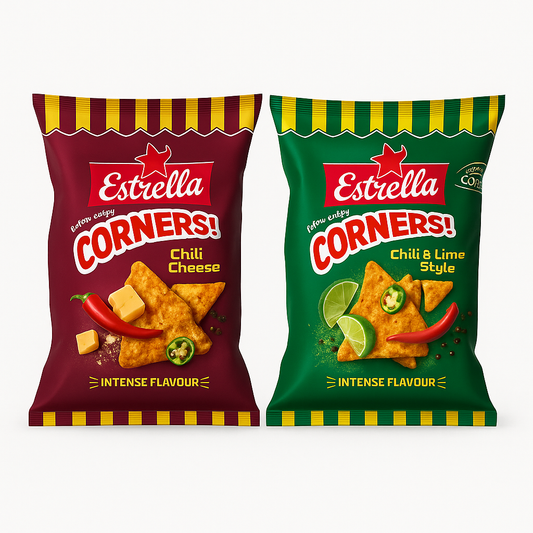 Deal of the Week – Estrella Corners Chips Bundle: Chili Cheese & Chili Lime – Scandinavian Snack Pack