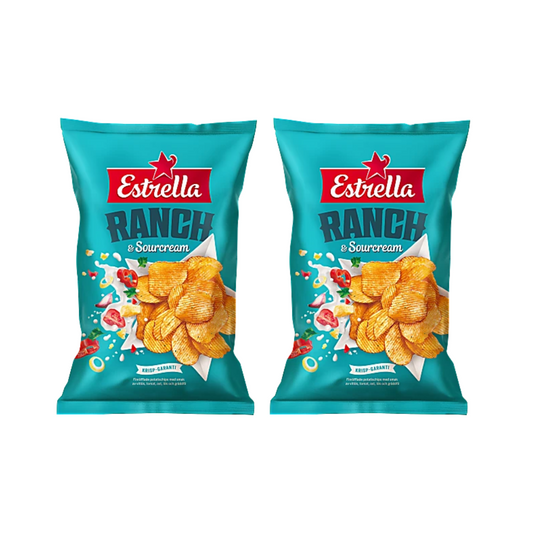 Ranch & Sour Cream Chips 275g By Estrella