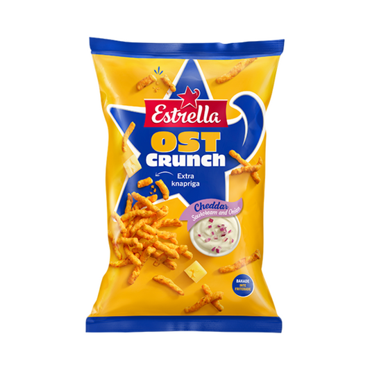 Cheddar & Sour Cream Crunchy Cheese 200g By Estrella