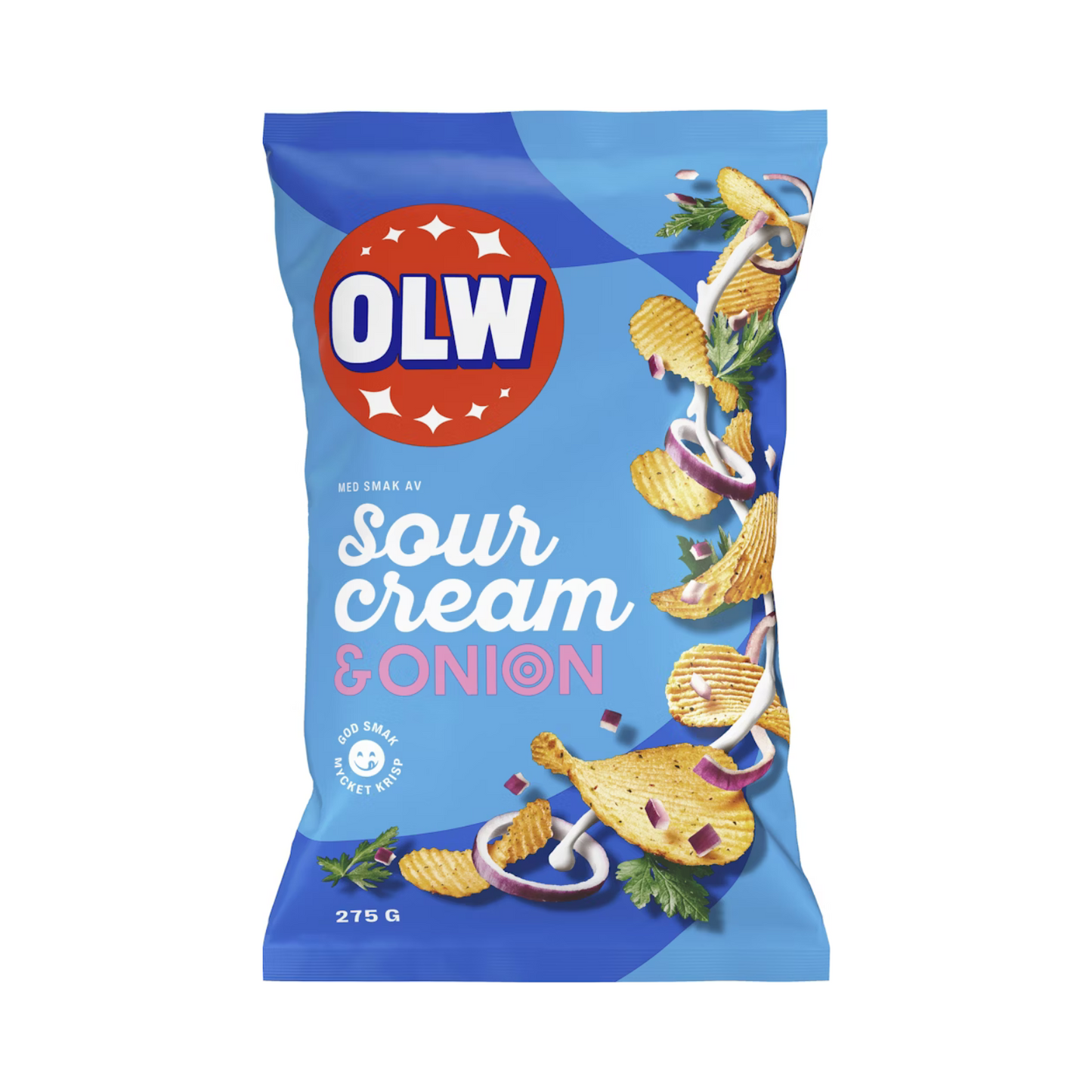 Sourcream & Onion Chips 275g By OLW