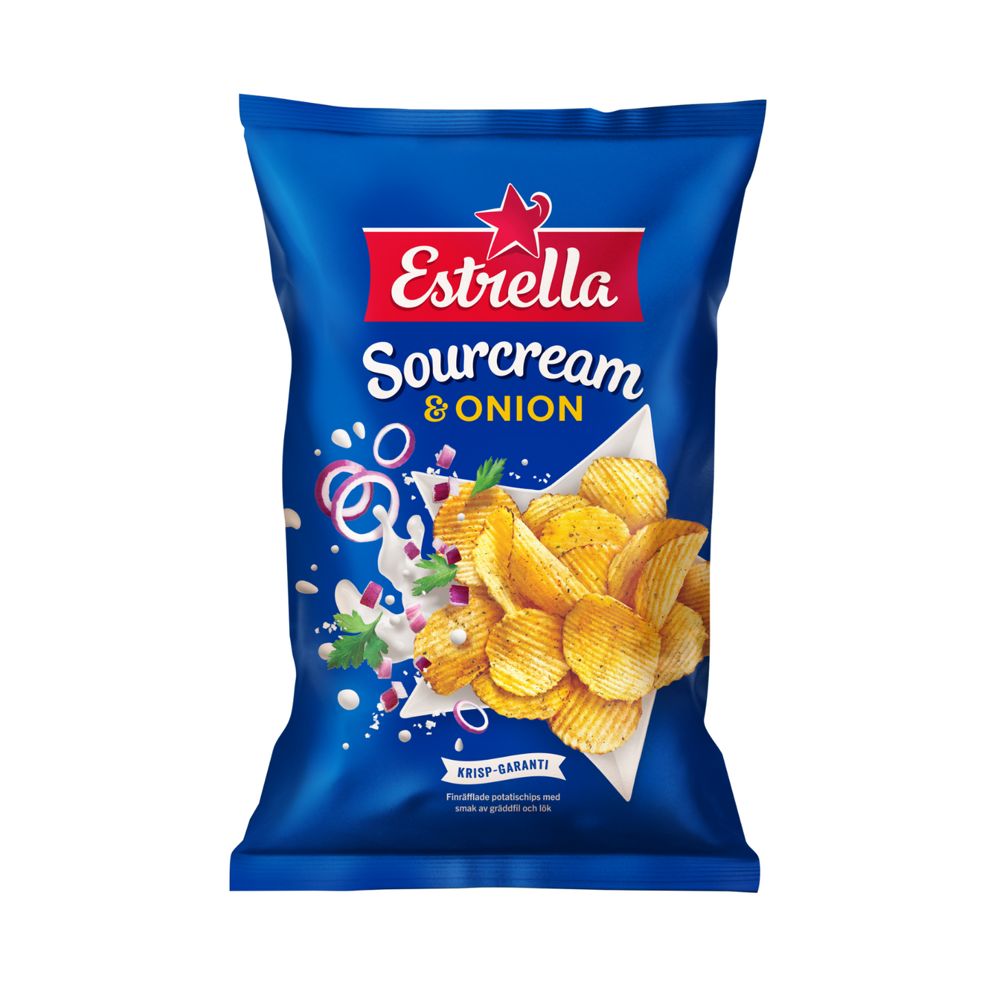 Sour Cream & Onion Chips 175g By Estrella