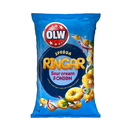 OLW Sourcream & Onion Rings 85g