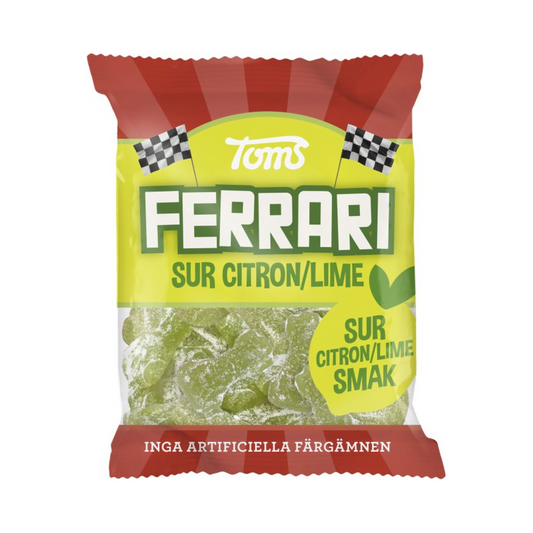 Ferrari Sour Lemon & Lime Gummy Cars 120g By Toms