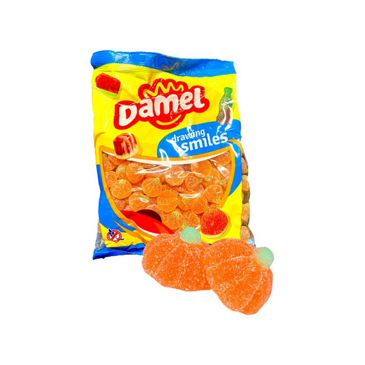 Damel Sugared Mandarin Candy 1kg – Fruity Jelly Gummies with Sugar Coating – Spanish Bulk Sweets