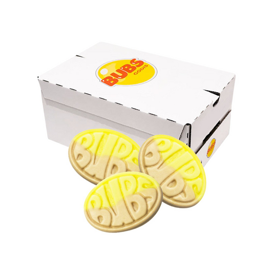 Bubs Banana Candy – WHOLE BOX 2.8kg – Swedish Foam Candy Bulk – Banana Flavour by Bubs