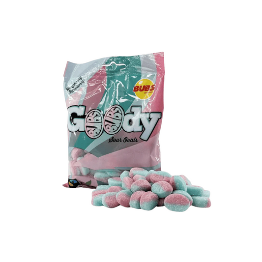 Bubs Goody Raspberry Blueberry – WHOLE BOX 90g x 12 – Swedish Candy Bulk – Pick & Mix Scandinavian Sweets