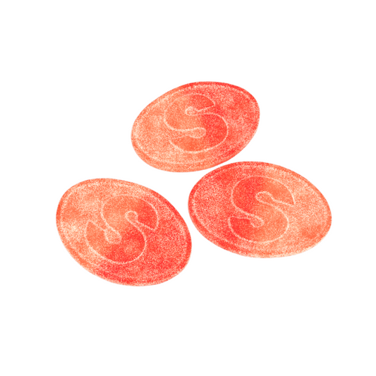 S-Märke Sour Peach & Dragon Fruit – Swedish Sour Candy Bulk – Scandinavian Fruity Sweets