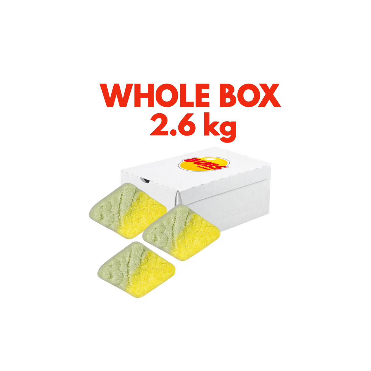 Bubs Sour Foam Diamonds Tutti Frutti Candy – Whole Box 2.6kg Swedish Gummies