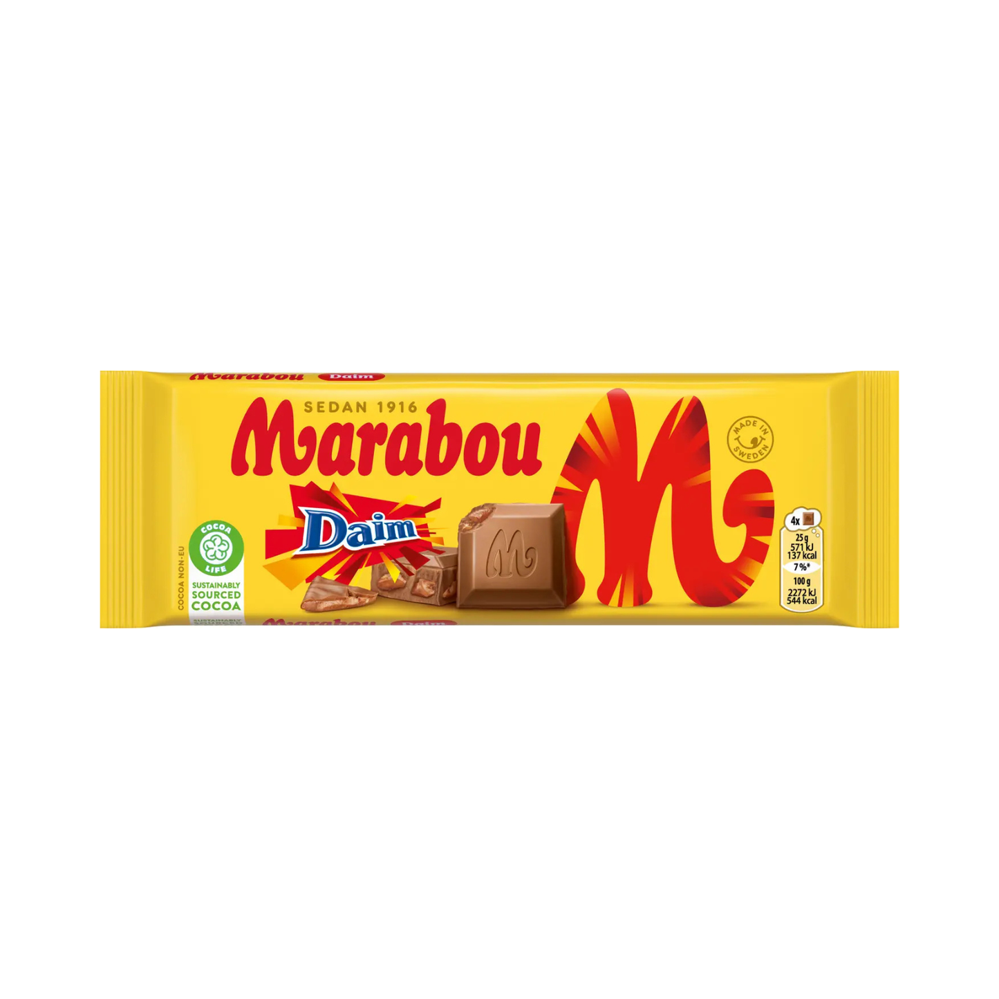 Marabou Chocolate Bundle – 4-pack 100g (Tuc, Daim, Schweizernöt, Milk Chocolate)