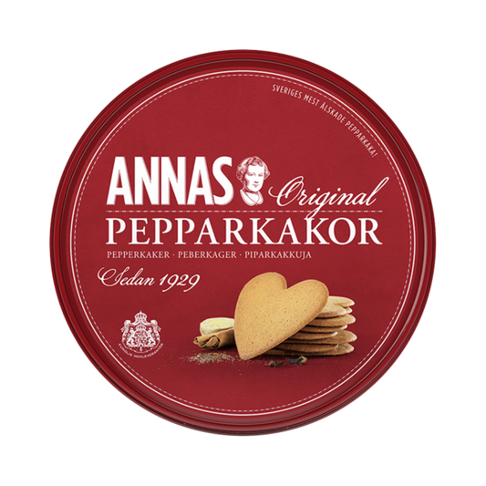 Annas Original Ginger Thins 400g – Swedish Gingerbread Cookies in Gift Box