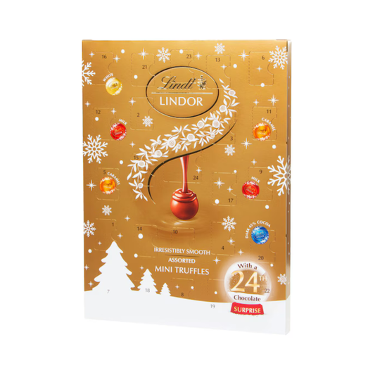 Lindt LINDOR Advent Calendar 117g – Swiss Chocolate Truffle Christmas Calendar