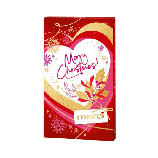 Merci Merry Christmas Advent Calendar 263g – Premium Chocolate Christmas Gift Box