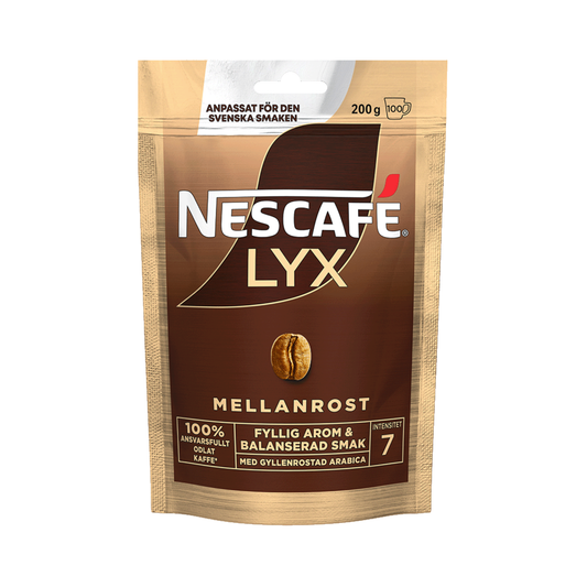 Nescafé Lyx Medium Roast 200g – Premium Instant Coffee from Sweden