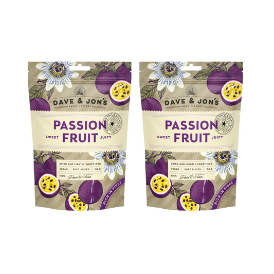 Dave & Jon’s Dried Passion Fruit 100g – Vegan Fruit Snack, No Added Sugar