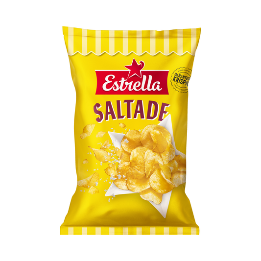 Estrella Salted Potato Chips 175g – Classic Swedish Crisps