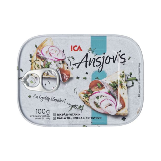 ICA Swedish Anchovies 100g – Classic Scandinavian Fish Flavor