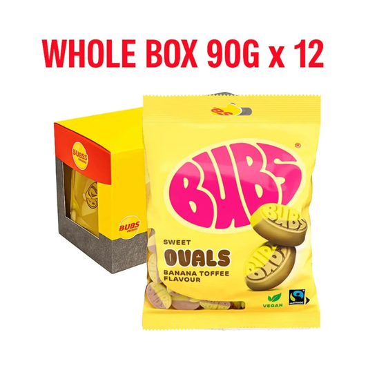 Whole Box Bubs Banana Toffee Sweet Ovals 12 x 90g