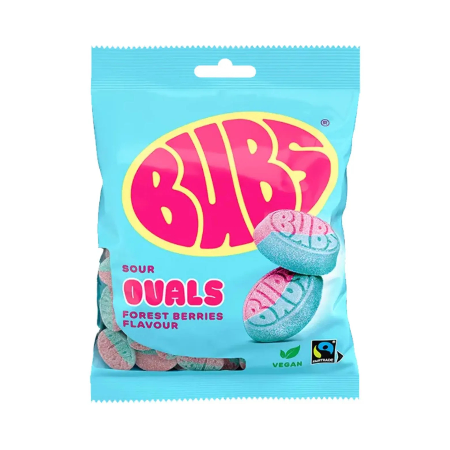 Bubs Raspberry & Blueberry Sour Ovals 90g – Swedishcandybros