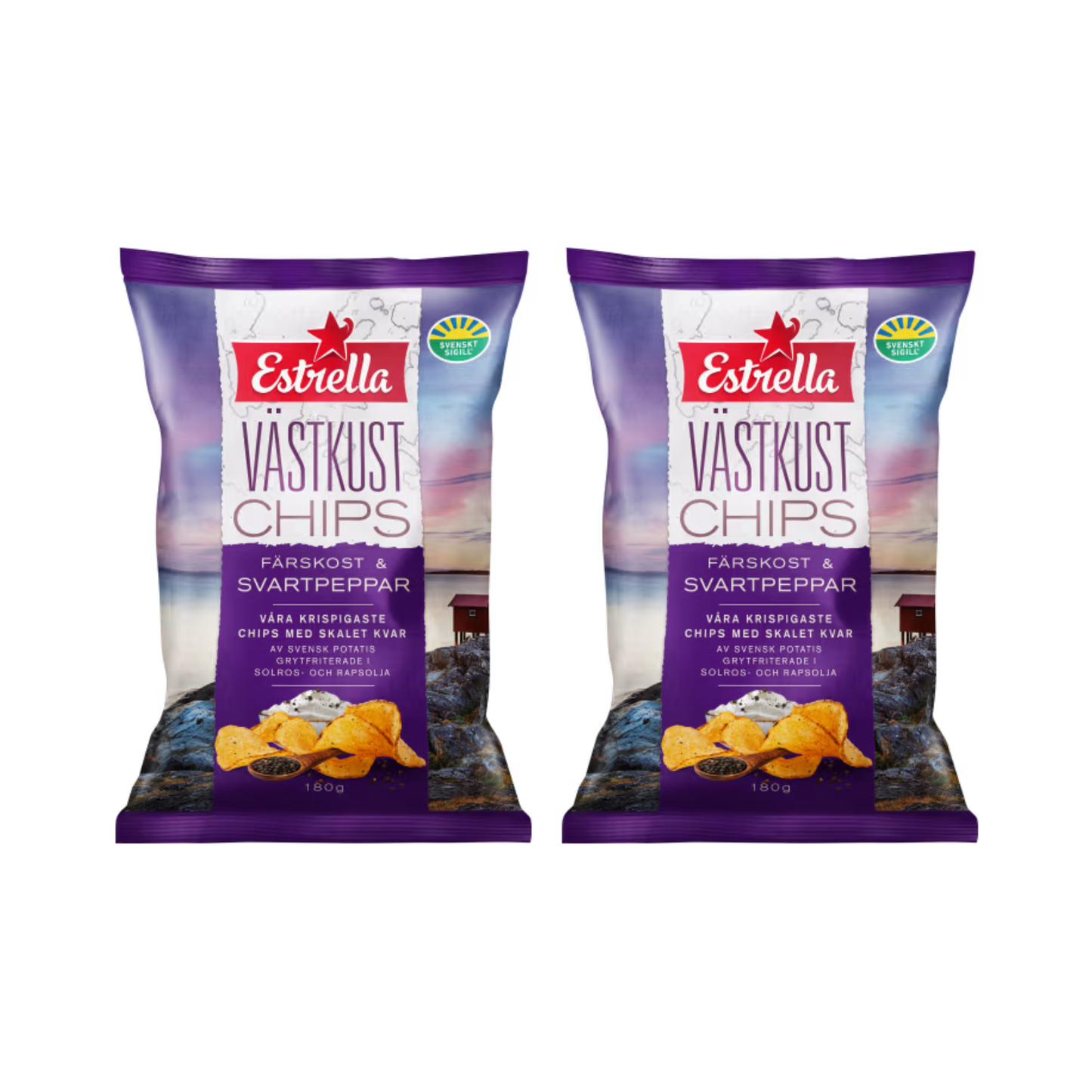 Estrella Cream Cheese & Black Pepper Chips LTD 180g