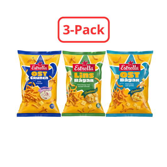 3-Pack Estrella Cheddar Chips Bundle 560g
