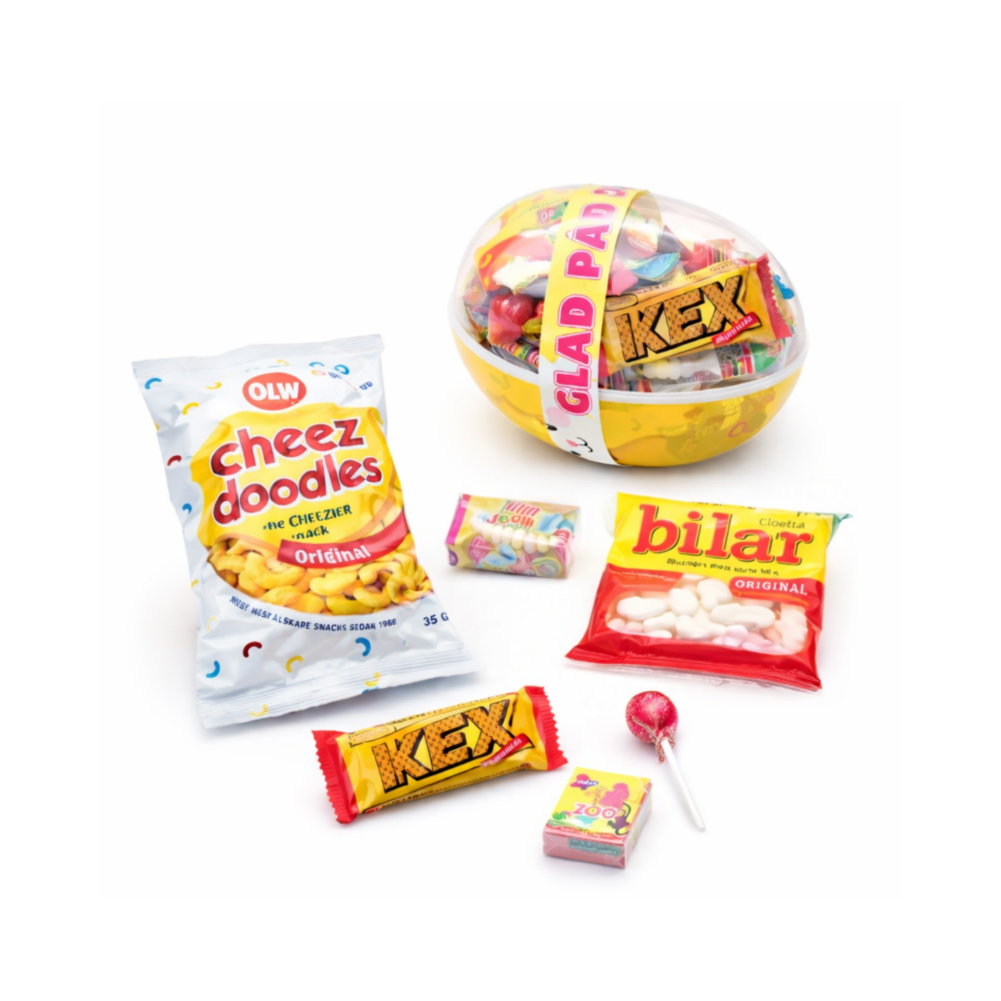 Large Easter Egg with Candy & Snacks 157g