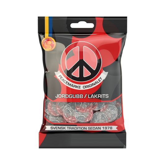 Peace Sign Strawberry Licorice Candy 80g