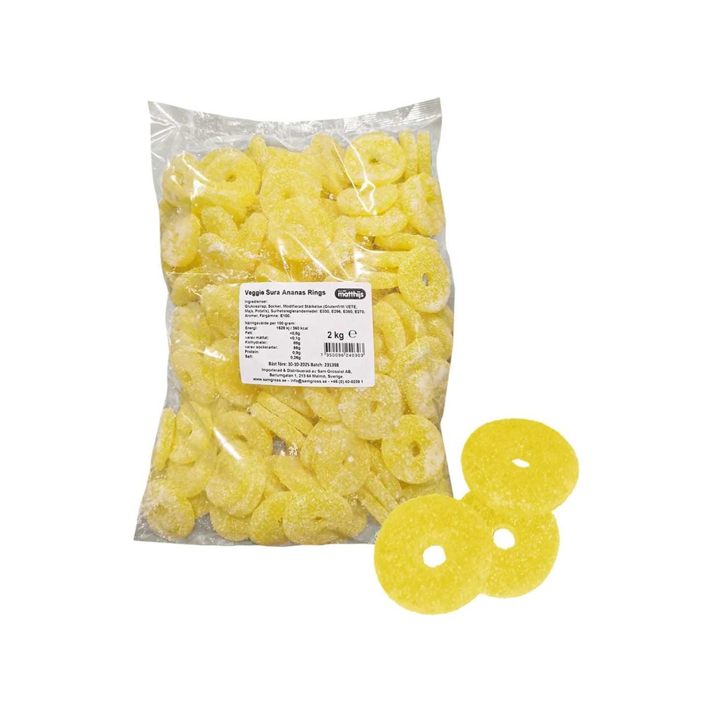 Matthijs Veggie Sour Pineapple Rings