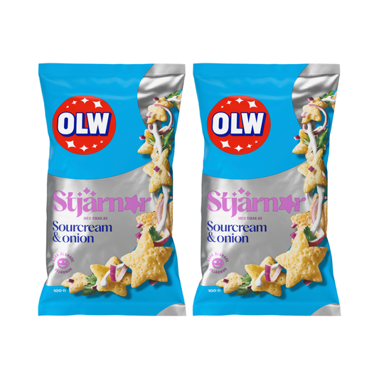 OLW Sour Cream & Onion Stars 100g