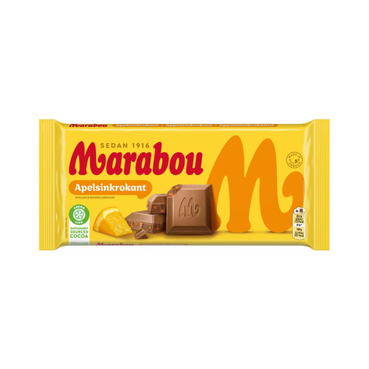 Marabou Orange Chocolate Bar 160g